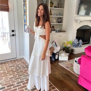 Farm Rio off white flower maxi dress